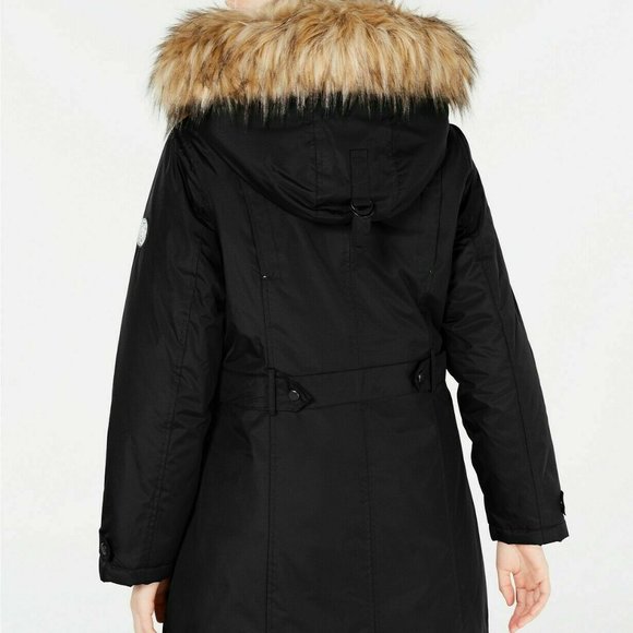 Madden Girl Hooded Faux-Fur-Trim Parka  Juniors - Picture 3 of 5